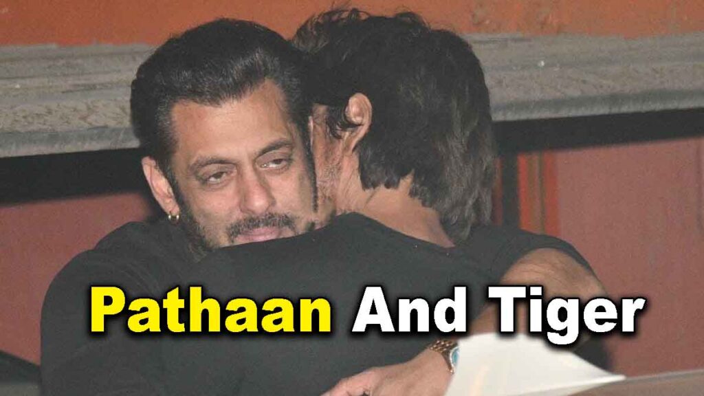 Shah Rukh Khan and Salman Khan Together Pathaan and tiger very Cutest Moment on Salman Khan 57th Birthday