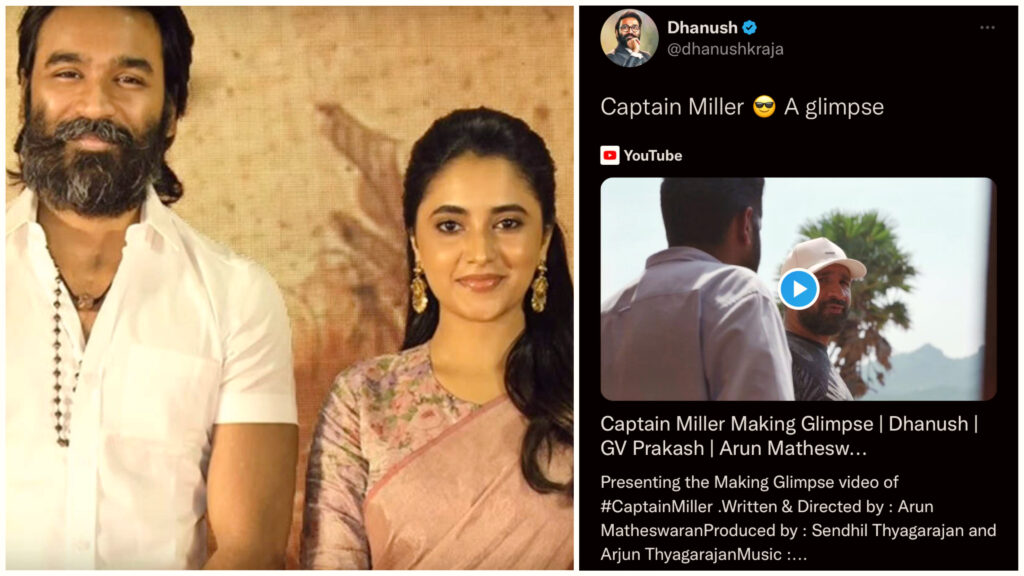 Dhanush Shared a Glimpse of His Upcoming Movie Captain Miller