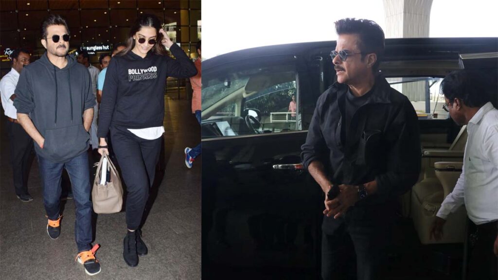 Anil Kapoor and Daughter Sonam Kapoor Spotted at Airport