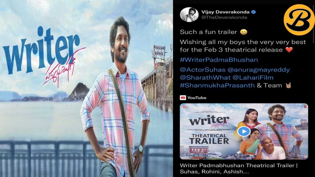 Vijay Deverakonda Shares a Trailer Clip of Writer Padmabhushan