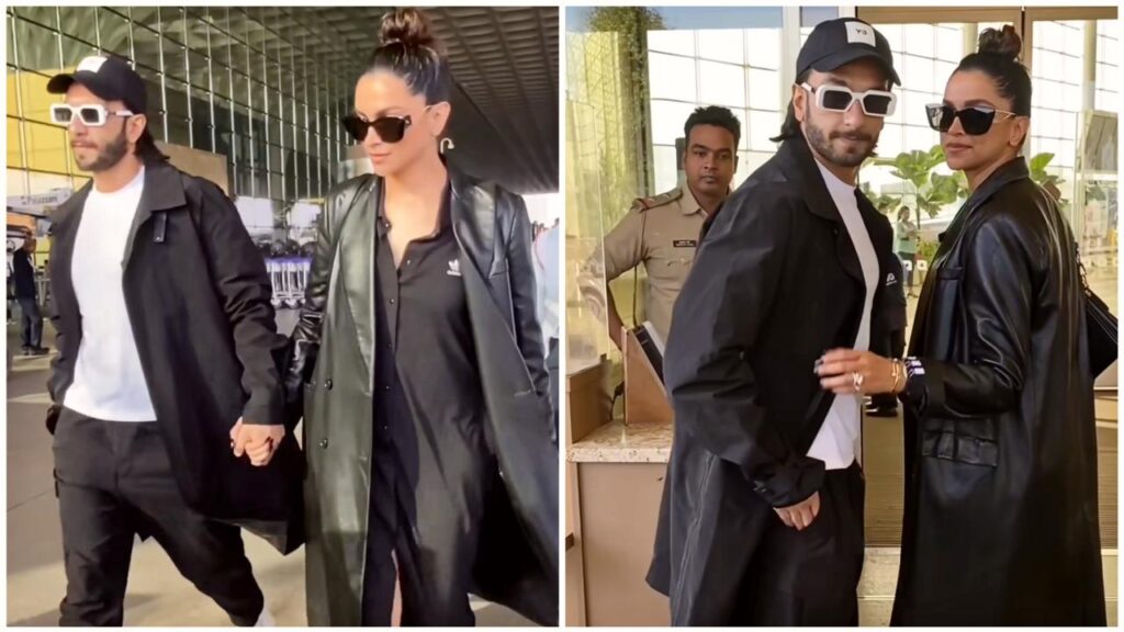 Ranveer Singh and Deepika Padukone Spotted at Mumbai Airport