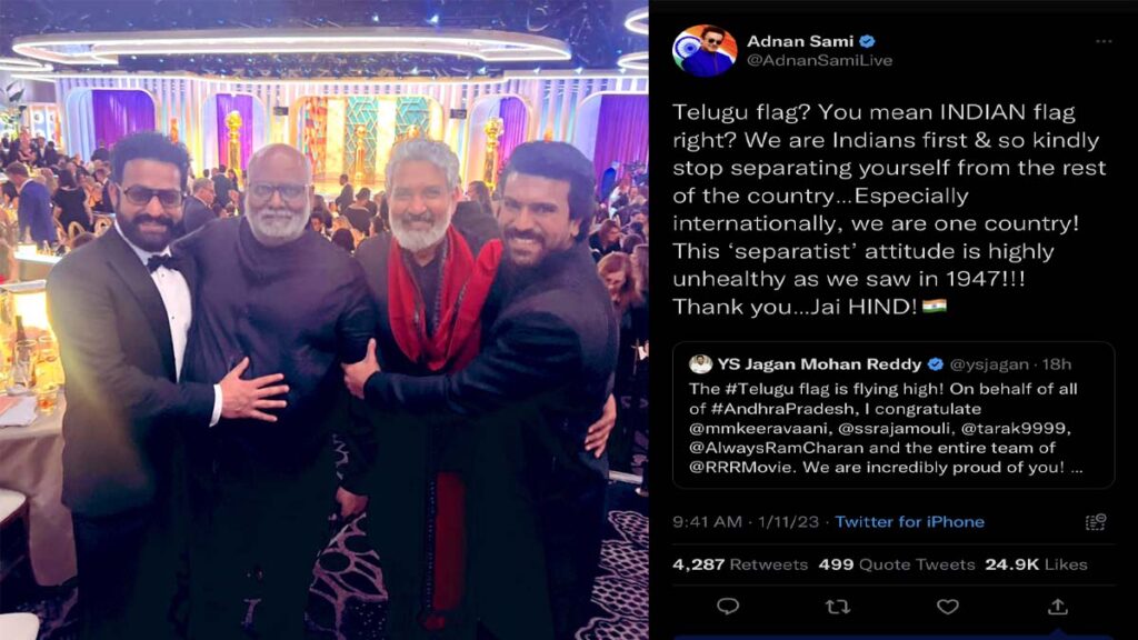 Adnan Sami Reacted on CM YS Jagan Mohan Reddy Statement on Twitter
