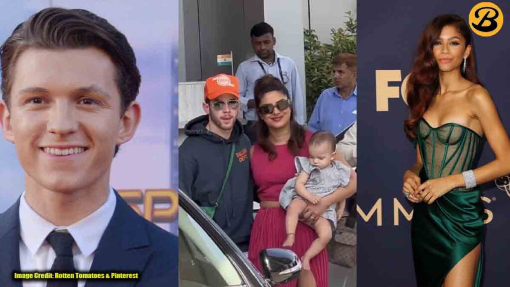 Priyanka Chopra and Nick Jonas with their Baby