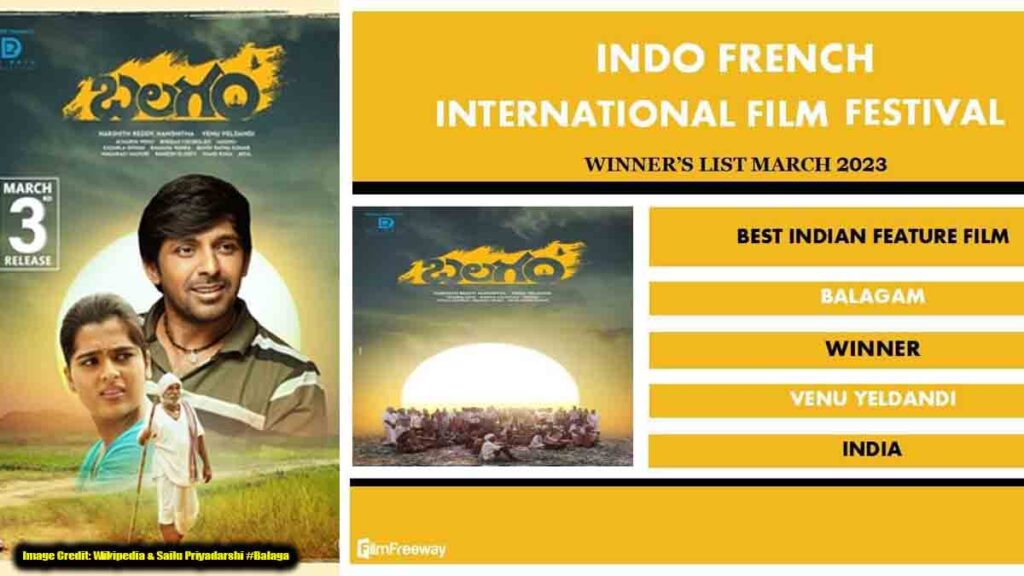 Balagam film Honored at Indo French International Film Awards