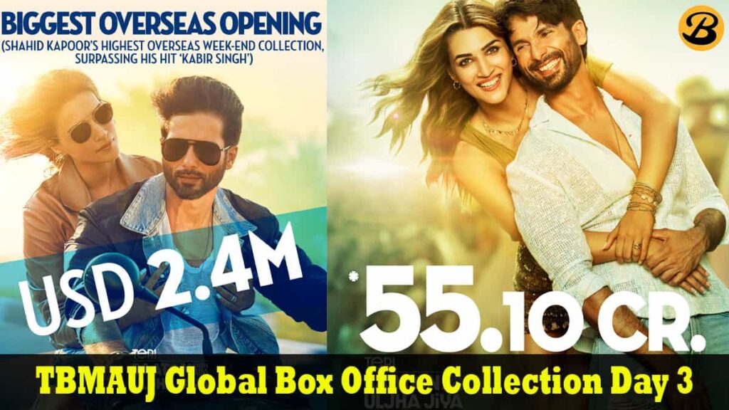 Teri Baaton Mein Aisa Uljha Jiya Global Box Office Collection Day 3