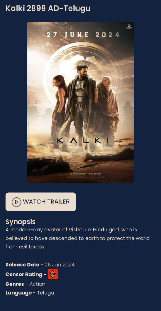 Kalki 2898 AD to Release a Day Earlier in GCC Countries