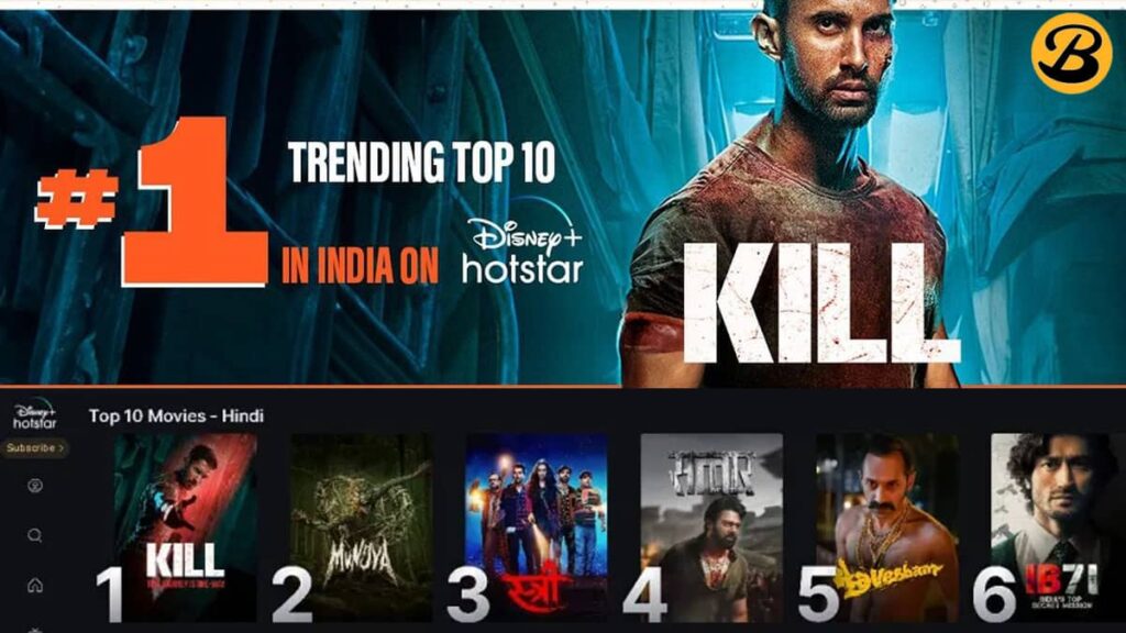 Kill tops on the Disney Plus Hotstar